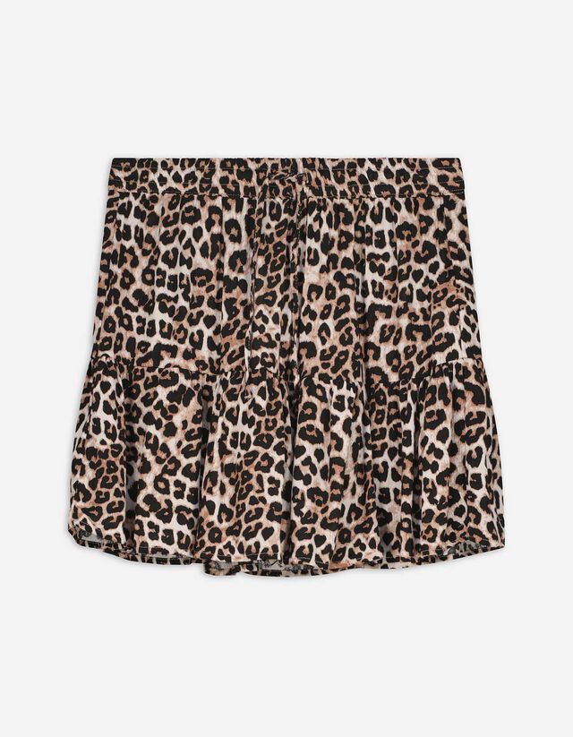 Rok - Luipaardprint - wit