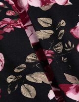 Jogpants - Florales Muster - schwarz