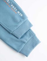 Jogger pants - Tekstprint - blauw