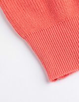 Giacca in maglia - Scollo a V - rosso chiaro