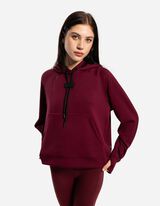 Hoodie - Zachte touch - donkerrood