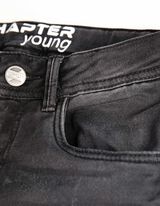 Jeans hlače - Nastavljiv spodnji rob - crna