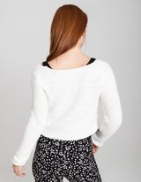 Užsegama sagomis - baltas