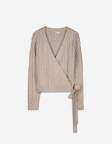 Pullover - Effetto incrociato - beige