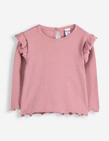 Set aus Langarmshirt und Leggings - Allover-Print - Rosa