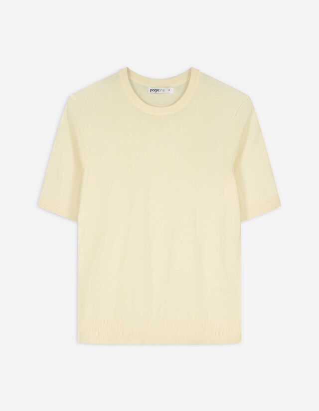 Pullover - Manica corta - giallo chiaro