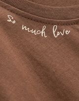 T-shirt - Borduursels - bruin