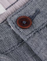 Chinohose - Leinen-Optik - dunkelblau