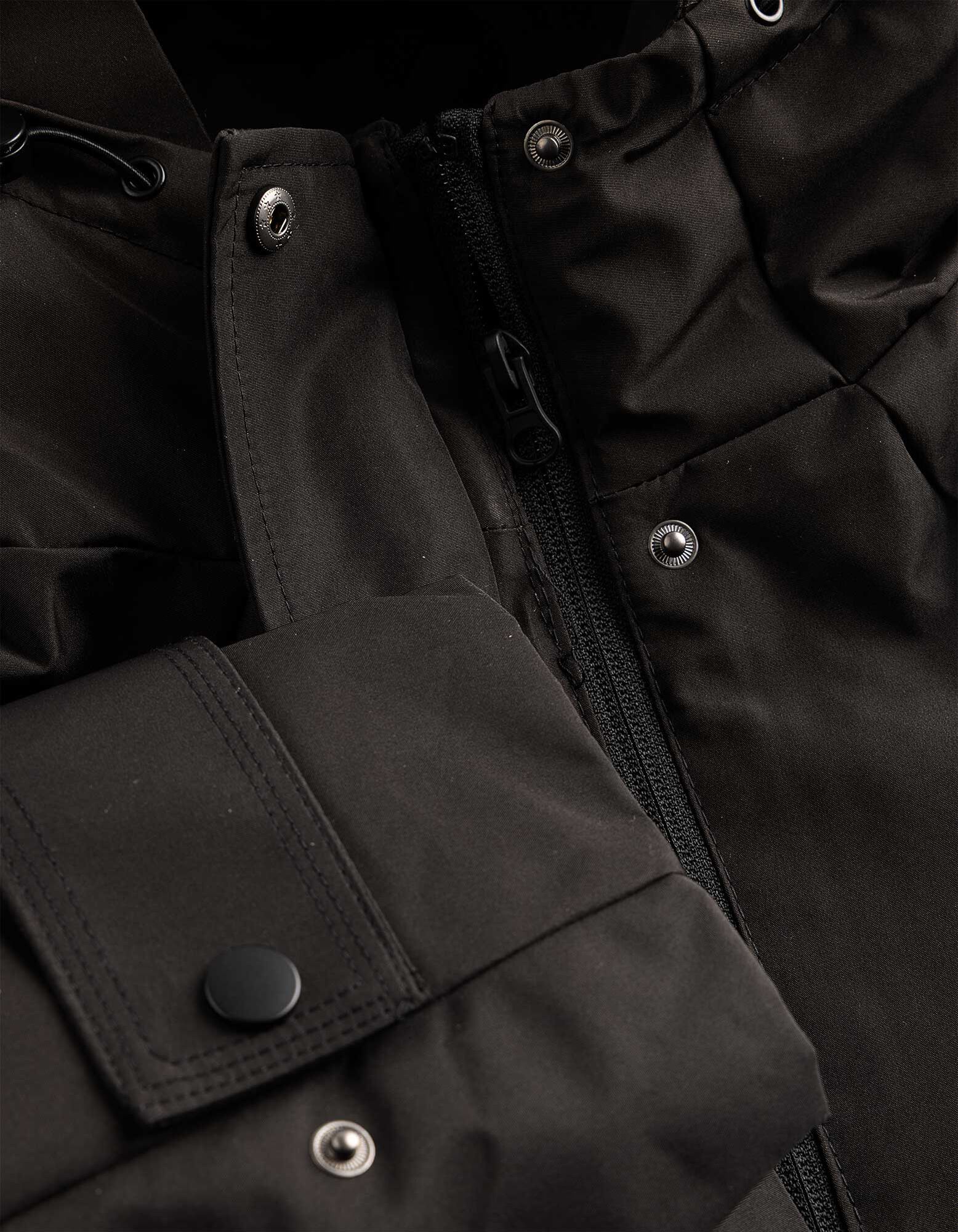 Outdoorjacke - Windabweisend - Schwarz