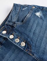 Kratke traperice - High Waist - plava