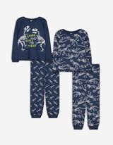 Pyjama Set aus Langarmshirt und Hose  - 2er-Pack