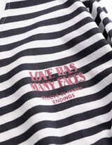 Langarmshirt - Streifen - schwarz