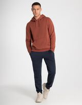 Bluză cu glugă - Amestec de bumbac - Maro