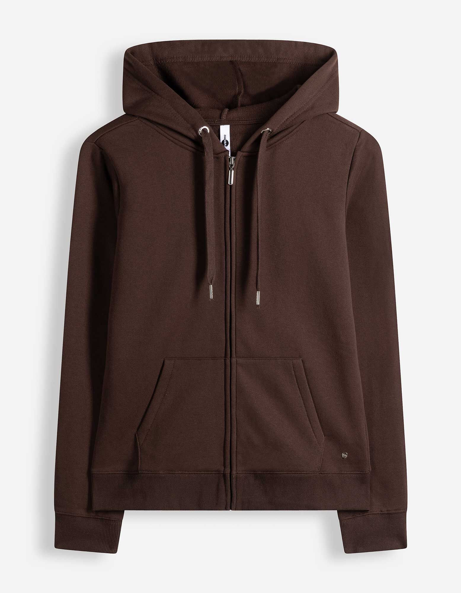 Veste molletonn&eacute;e - Coupe Regular Fit - brun fonc&eacute;