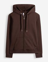Veste molletonn&eacute;e - Coupe Regular Fit - brun fonc&eacute;
