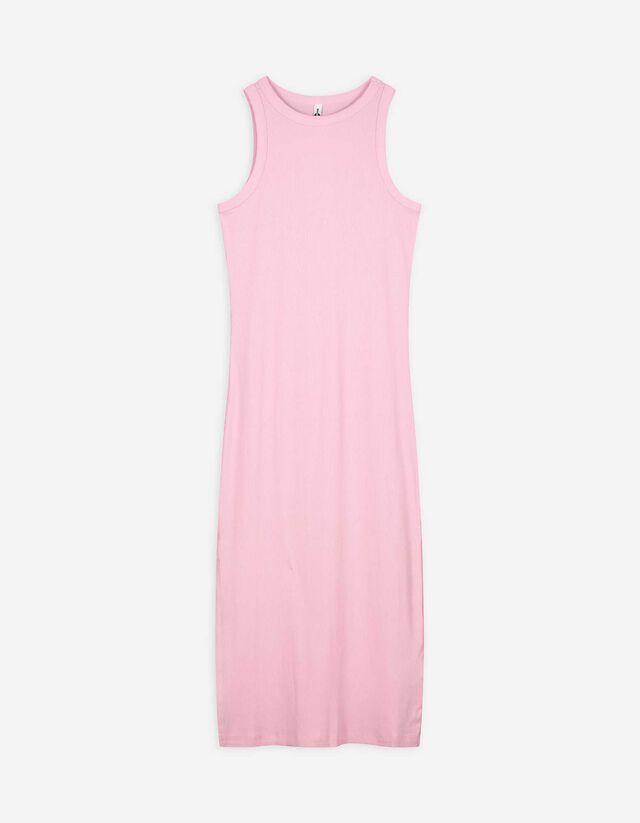 Maxikleid - einfarbig - rosa