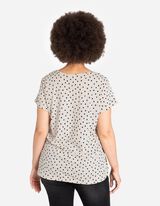 Tricou - Mâneci cu manșete fixe - Alb