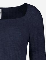 Longsleeve - Viscosemix - donkerblauw