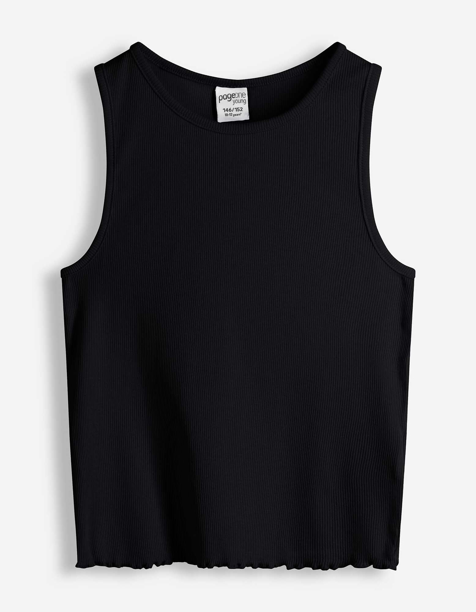 Top sans manches - Unicolore - noir