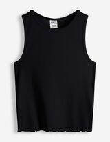 Top sans manches - Unicolore - noir