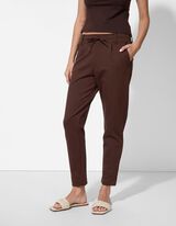 Pantaloni - Regular Fit - Maro inchis
