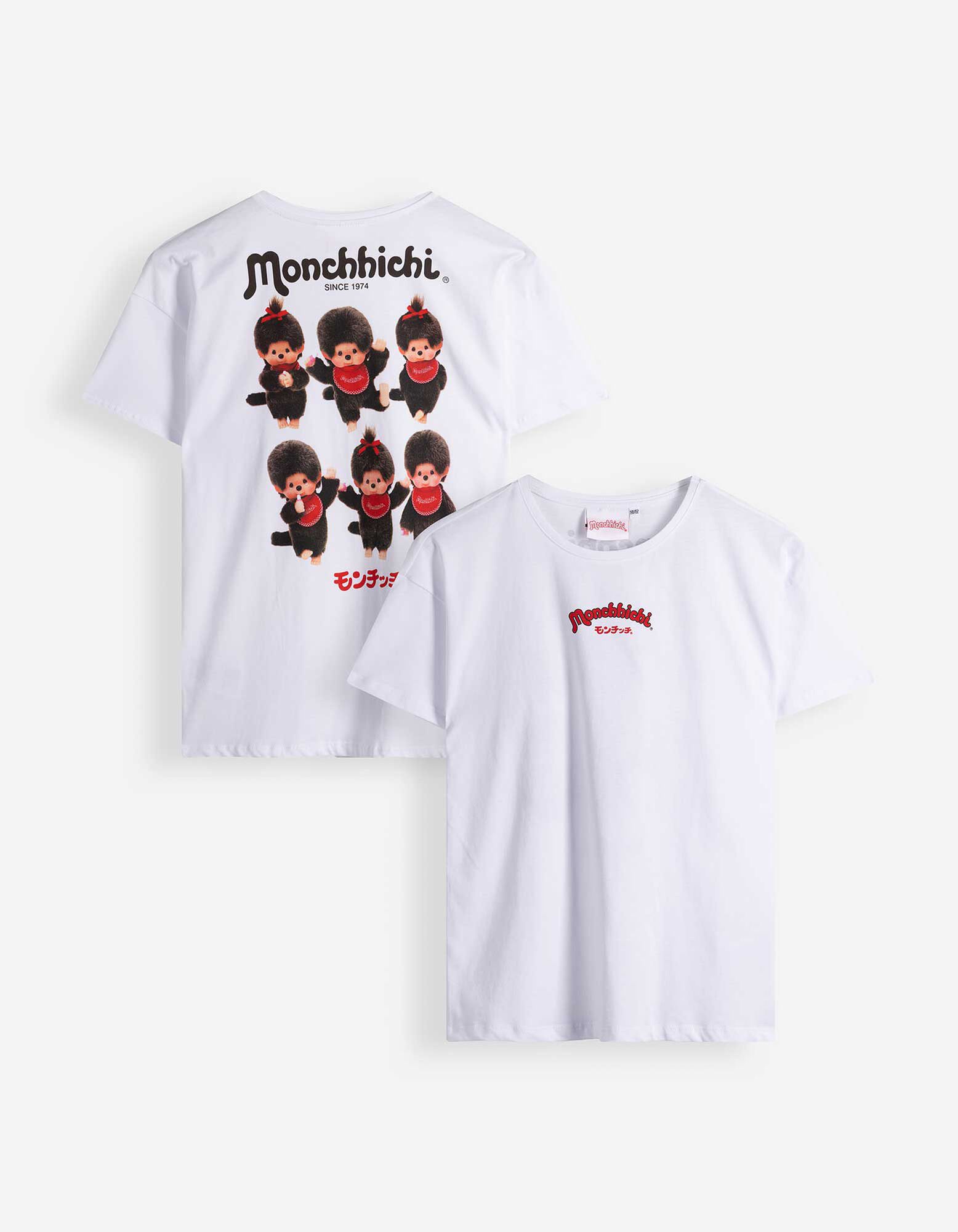 T-shirt - Afdrukken achteraan - wit