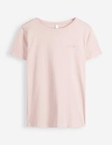 T-shirt - Borduursels - Lichtroze