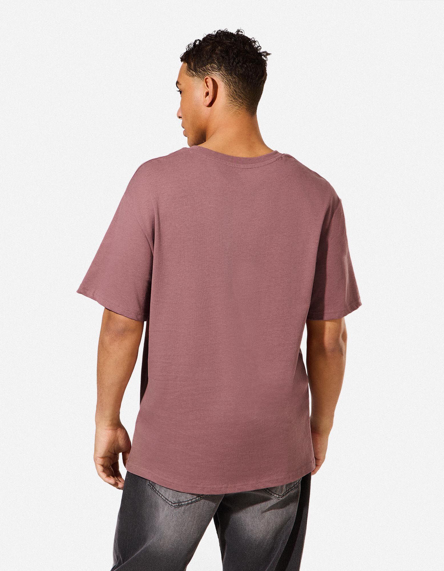 T-shirt - Coupe oversize - mauve clair