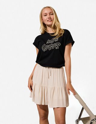 Skort - Effen - Beige