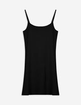 Kleid in A-Linie - Spaghettiträger - schwarz