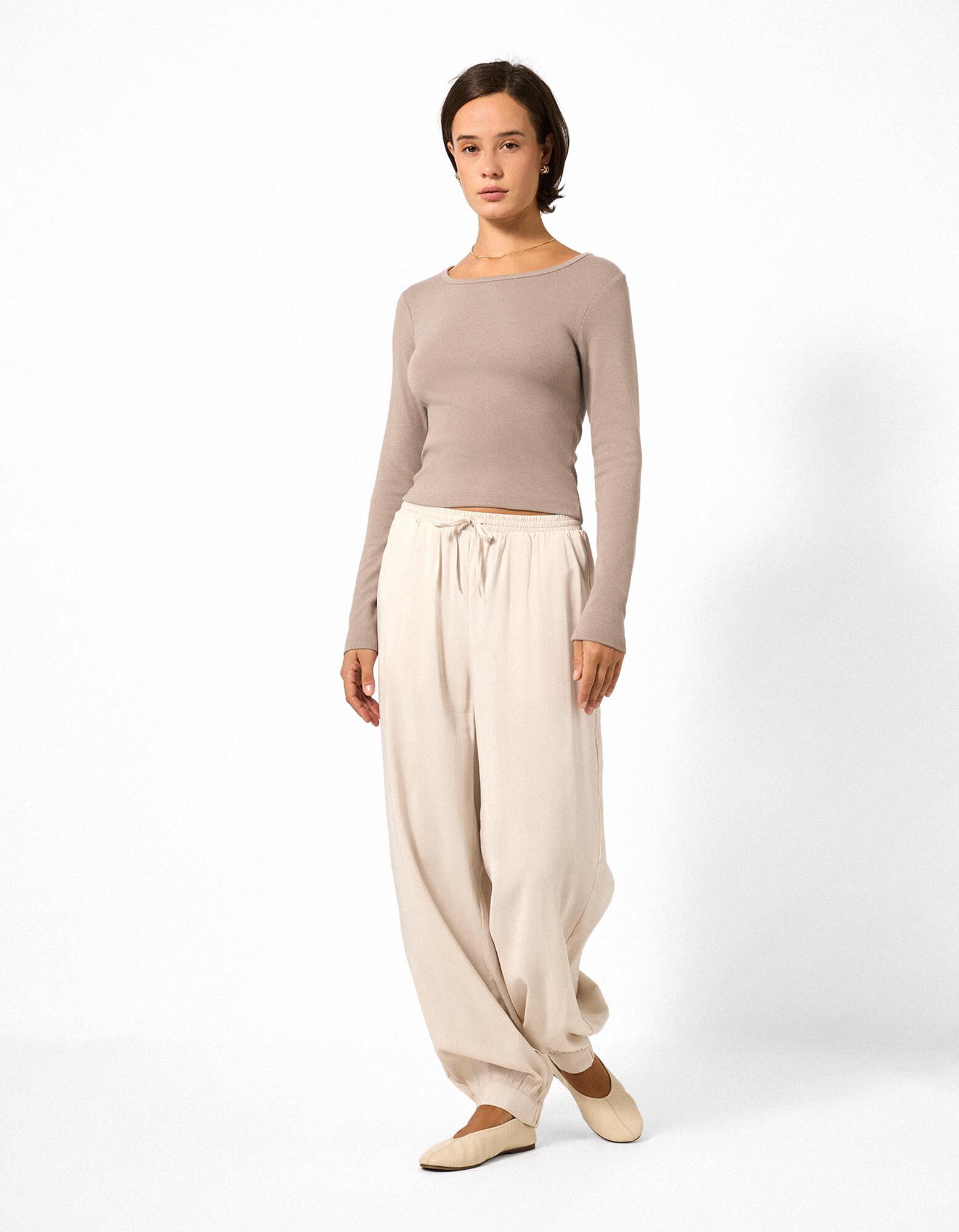 Cropped Shirt - Cropped - Braun