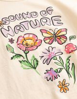 T-Shirt - Frontprint - beige