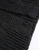 Cardigan lungo - Effetto lana - nero