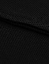 Top - Rippenstruktur - schwarz