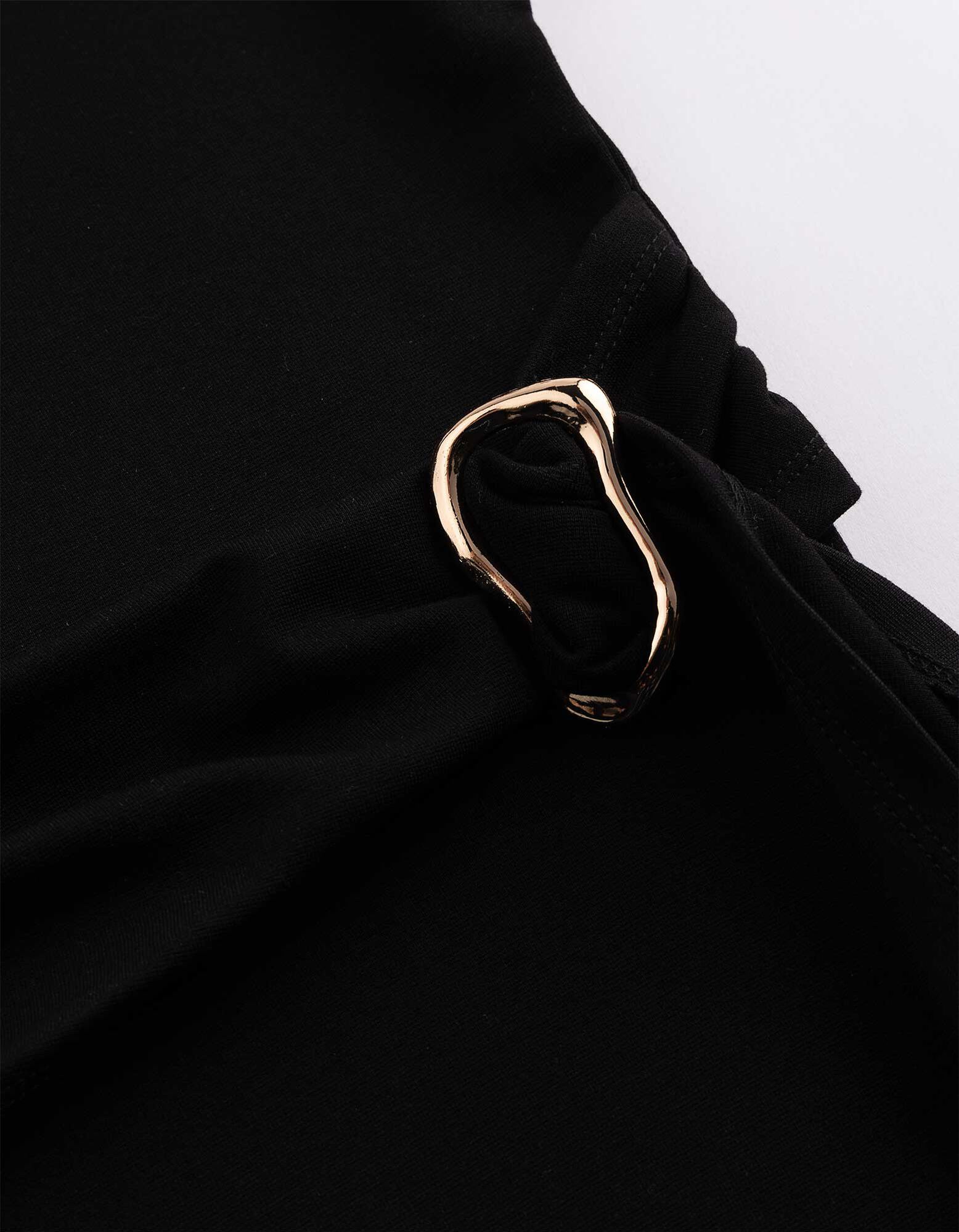 T-Shirt - Schnalle - Schwarz