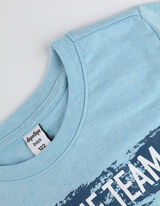 koszulka z długim rękawem - nadruk - jasny niebieski