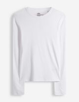 Langarmshirt - Modal-Anteil - wei&szlig;