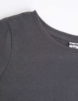 sukienka - nadruk na całej powierzchni - ciemny szary