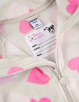 Fleecetrui - Print all-over - beige