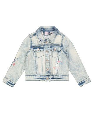 M&auml;dchen Jeansjacke mit Stickereien