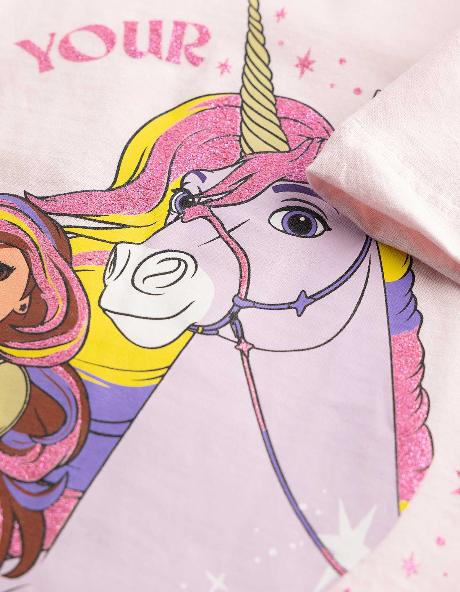 Tričko - Unicorn Academy - Růžov&aacute;