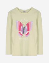 Longsleeve - Vooropdruk - lichtgroen