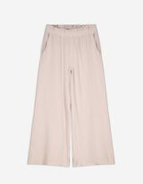 Pantaloni a palazzo - Mussola - beige
