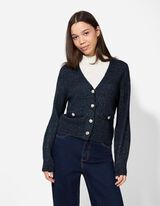 Cardigan - Knopfleiste - dunkelblau