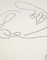 Mikina - Ozdobné kamienky - biely