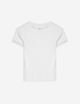 T-Shirt - Ziernähte - weiß