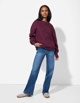 Bluză de trening - Mâneci balon - Mov inchis