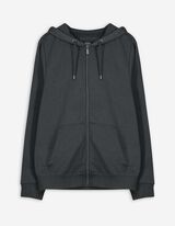 Sweatjacke - Kapuze mit Tunnelzug - dunkelgrün