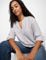 Bluse - Dreiviertelärmel - weiß