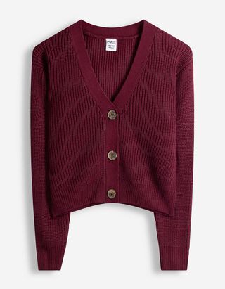 Cardigan - einfarbig - Dunkelrot